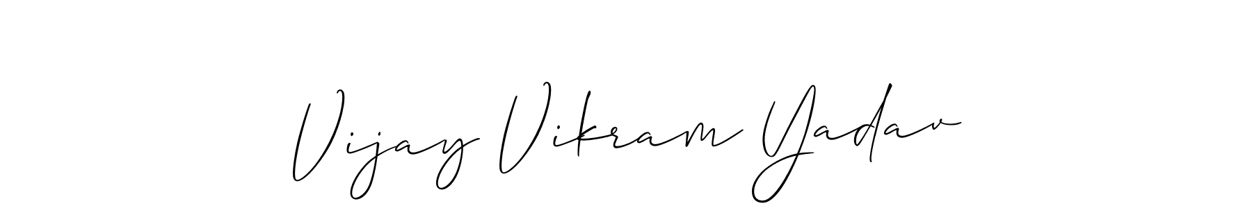if you are searching for the best signature style for your name Vijay Vikram Yadav. so please give up your signature search. here we have designed multiple signature styles  using Allison_Script. Vijay Vikram Yadav signature style 2 images and pictures png