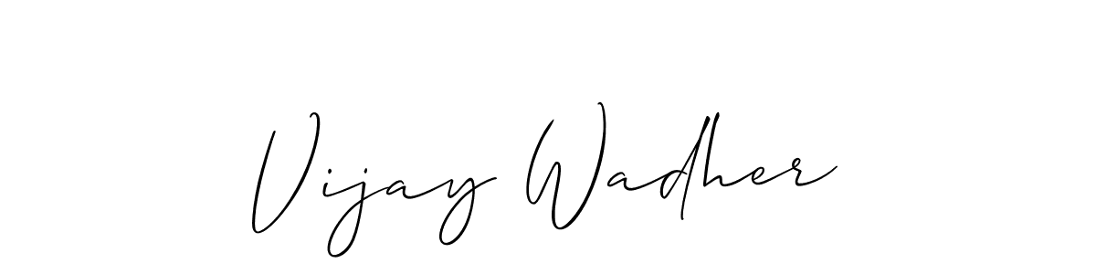 Make a short Vijay Wadher signature style. Manage your documents anywhere anytime using Allison_Script. Create and add eSignatures, submit forms, share and send files easily. Vijay Wadher signature style 2 images and pictures png