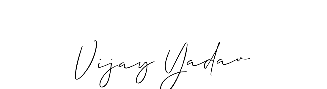 Vijay Yadav stylish signature style. Best Handwritten Sign (Allison_Script) for my name. Handwritten Signature Collection Ideas for my name Vijay Yadav. Vijay Yadav signature style 2 images and pictures png