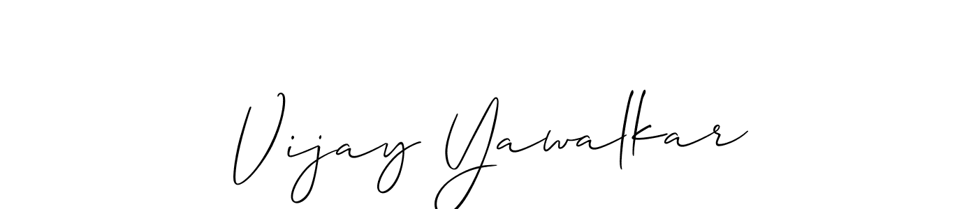 Allison_Script is a professional signature style that is perfect for those who want to add a touch of class to their signature. It is also a great choice for those who want to make their signature more unique. Get Vijay Yawalkar name to fancy signature for free. Vijay Yawalkar signature style 2 images and pictures png