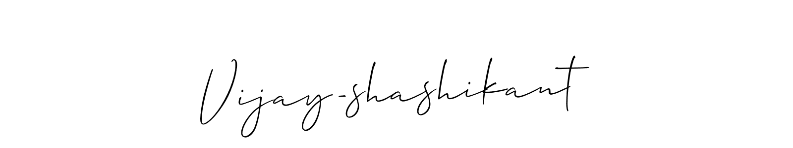How to make Vijay-shashikant name signature. Use Allison_Script style for creating short signs online. This is the latest handwritten sign. Vijay-shashikant signature style 2 images and pictures png