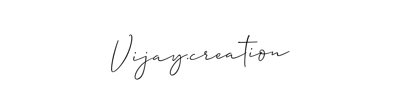 Use a signature maker to create a handwritten signature online. With this signature software, you can design (Allison_Script) your own signature for name Vijay.creation. Vijay.creation signature style 2 images and pictures png