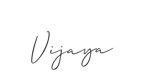 Design your own signature with our free online signature maker. With this signature software, you can create a handwritten (Allison_Script) signature for name Vijaya. Vijaya signature style 2 images and pictures png