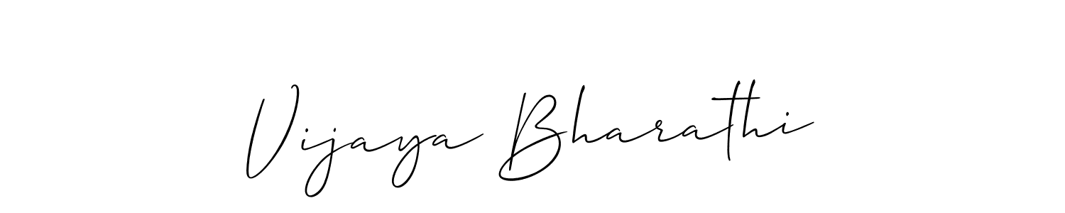 Create a beautiful signature design for name Vijaya Bharathi. With this signature (Allison_Script) fonts, you can make a handwritten signature for free. Vijaya Bharathi signature style 2 images and pictures png