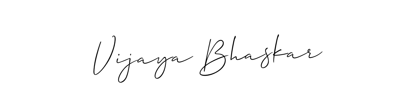 Create a beautiful signature design for name Vijaya Bhaskar. With this signature (Allison_Script) fonts, you can make a handwritten signature for free. Vijaya Bhaskar signature style 2 images and pictures png