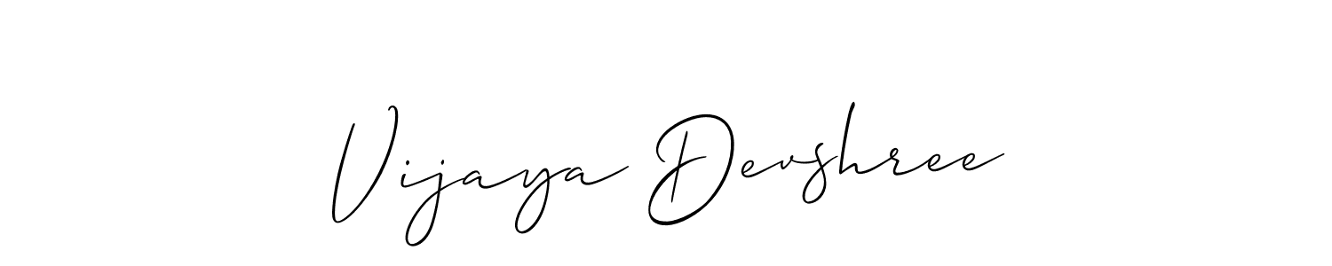 How to Draw Vijaya Devshree signature style? Allison_Script is a latest design signature styles for name Vijaya Devshree. Vijaya Devshree signature style 2 images and pictures png