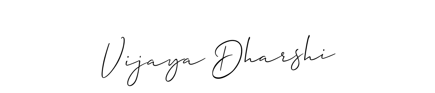 Make a beautiful signature design for name Vijaya Dharshi. With this signature (Allison_Script) style, you can create a handwritten signature for free. Vijaya Dharshi signature style 2 images and pictures png