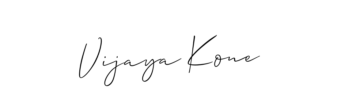 Use a signature maker to create a handwritten signature online. With this signature software, you can design (Allison_Script) your own signature for name Vijaya Kone. Vijaya Kone signature style 2 images and pictures png