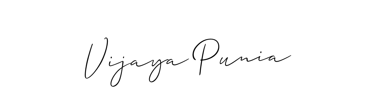 Vijaya Punia stylish signature style. Best Handwritten Sign (Allison_Script) for my name. Handwritten Signature Collection Ideas for my name Vijaya Punia. Vijaya Punia signature style 2 images and pictures png
