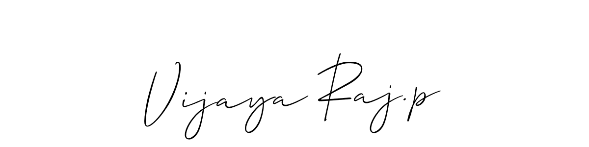 Design your own signature with our free online signature maker. With this signature software, you can create a handwritten (Allison_Script) signature for name Vijaya Raj.p. Vijaya Raj.p signature style 2 images and pictures png