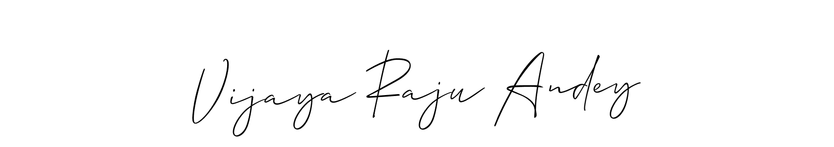 Vijaya Raju Andey stylish signature style. Best Handwritten Sign (Allison_Script) for my name. Handwritten Signature Collection Ideas for my name Vijaya Raju Andey. Vijaya Raju Andey signature style 2 images and pictures png