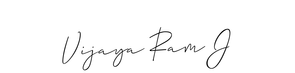 Also You can easily find your signature by using the search form. We will create Vijaya Ram J name handwritten signature images for you free of cost using Allison_Script sign style. Vijaya Ram J signature style 2 images and pictures png