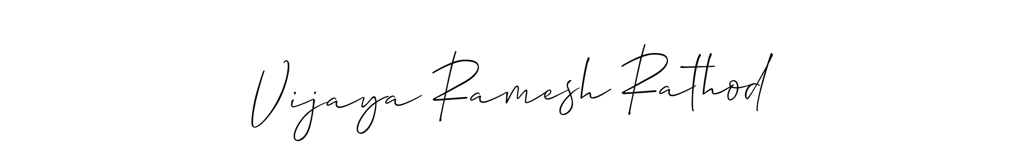 The best way (Allison_Script) to make a short signature is to pick only two or three words in your name. The name Vijaya Ramesh Rathod include a total of six letters. For converting this name. Vijaya Ramesh Rathod signature style 2 images and pictures png