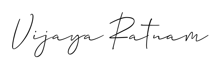 Allison_Script is a professional signature style that is perfect for those who want to add a touch of class to their signature. Get Vijaya Ratnam name fancy signature for free. Vijaya Ratnam signature style 2 images and pictures png