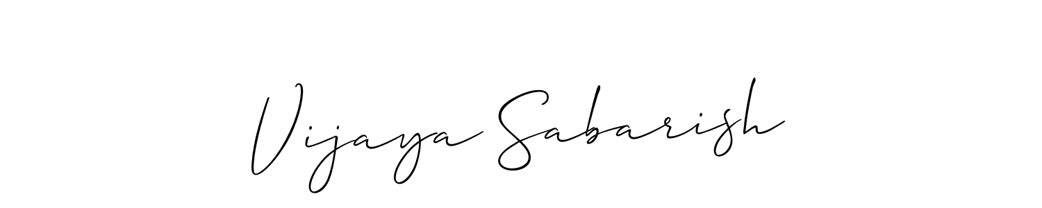 Vijaya Sabarish stylish signature style. Best Handwritten Sign (Allison_Script) for my name. Handwritten Signature Collection Ideas for my name Vijaya Sabarish. Vijaya Sabarish signature style 2 images and pictures png