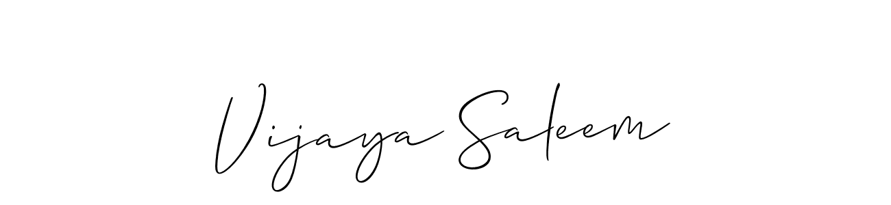 Make a short Vijaya Saleem signature style. Manage your documents anywhere anytime using Allison_Script. Create and add eSignatures, submit forms, share and send files easily. Vijaya Saleem signature style 2 images and pictures png