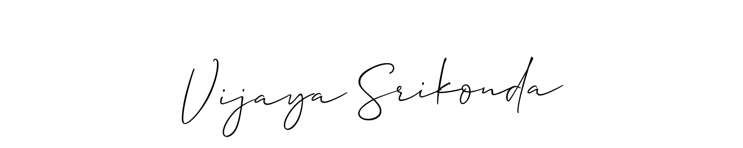 Design your own signature with our free online signature maker. With this signature software, you can create a handwritten (Allison_Script) signature for name Vijaya Srikonda. Vijaya Srikonda signature style 2 images and pictures png
