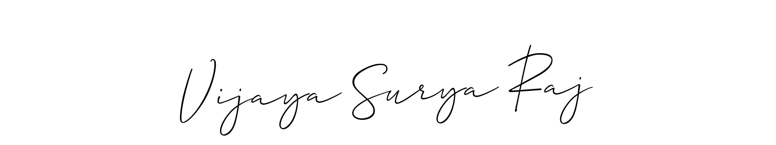 Use a signature maker to create a handwritten signature online. With this signature software, you can design (Allison_Script) your own signature for name Vijaya Surya Raj. Vijaya Surya Raj signature style 2 images and pictures png