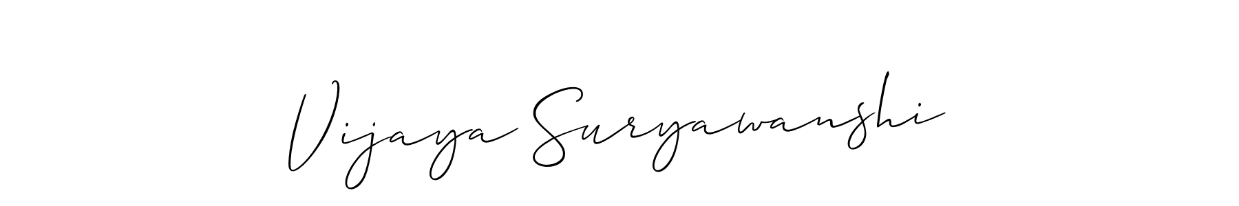 The best way (Allison_Script) to make a short signature is to pick only two or three words in your name. The name Vijaya Suryawanshi include a total of six letters. For converting this name. Vijaya Suryawanshi signature style 2 images and pictures png