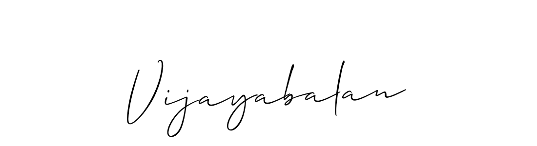 Create a beautiful signature design for name Vijayabalan. With this signature (Allison_Script) fonts, you can make a handwritten signature for free. Vijayabalan signature style 2 images and pictures png