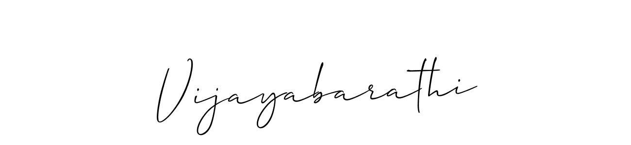 Create a beautiful signature design for name Vijayabarathi. With this signature (Allison_Script) fonts, you can make a handwritten signature for free. Vijayabarathi signature style 2 images and pictures png