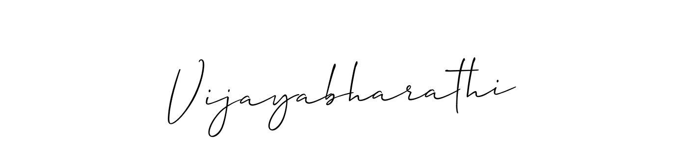 How to make Vijayabharathi signature? Allison_Script is a professional autograph style. Create handwritten signature for Vijayabharathi name. Vijayabharathi signature style 2 images and pictures png