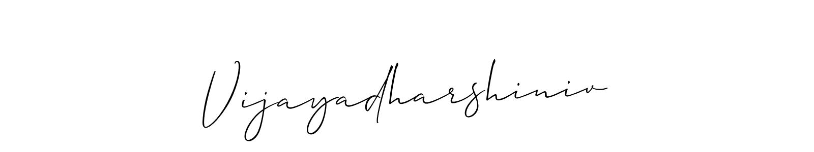 How to make Vijayadharshiniv signature? Allison_Script is a professional autograph style. Create handwritten signature for Vijayadharshiniv name. Vijayadharshiniv signature style 2 images and pictures png