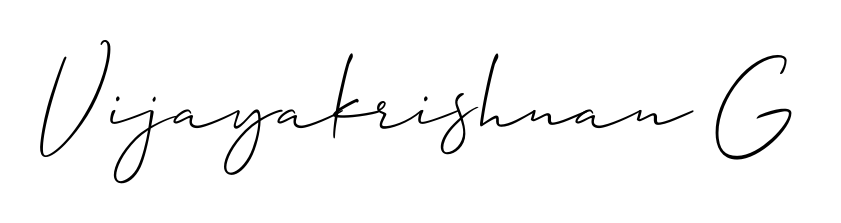 Design your own signature with our free online signature maker. With this signature software, you can create a handwritten (Allison_Script) signature for name Vijayakrishnan G. Vijayakrishnan G signature style 2 images and pictures png