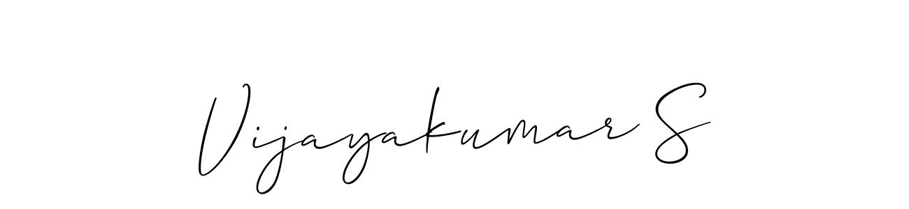 Vijayakumar S stylish signature style. Best Handwritten Sign (Allison_Script) for my name. Handwritten Signature Collection Ideas for my name Vijayakumar S. Vijayakumar S signature style 2 images and pictures png