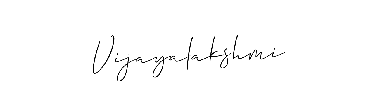 Make a beautiful signature design for name Vijayalakshmi. With this signature (Allison_Script) style, you can create a handwritten signature for free. Vijayalakshmi signature style 2 images and pictures png