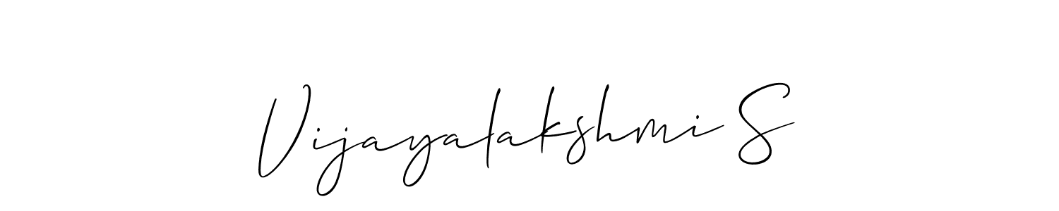 How to make Vijayalakshmi S signature? Allison_Script is a professional autograph style. Create handwritten signature for Vijayalakshmi S name. Vijayalakshmi S signature style 2 images and pictures png