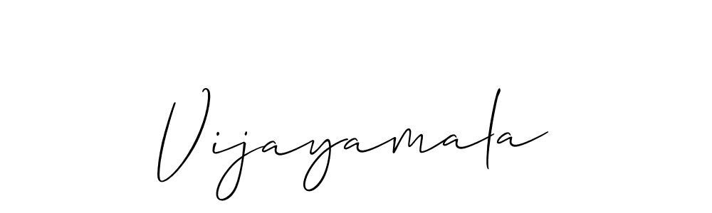 if you are searching for the best signature style for your name Vijayamala. so please give up your signature search. here we have designed multiple signature styles  using Allison_Script. Vijayamala signature style 2 images and pictures png