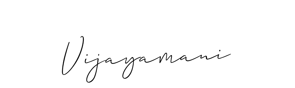 Create a beautiful signature design for name Vijayamani. With this signature (Allison_Script) fonts, you can make a handwritten signature for free. Vijayamani signature style 2 images and pictures png