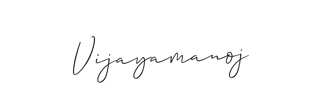 How to make Vijayamanoj name signature. Use Allison_Script style for creating short signs online. This is the latest handwritten sign. Vijayamanoj signature style 2 images and pictures png