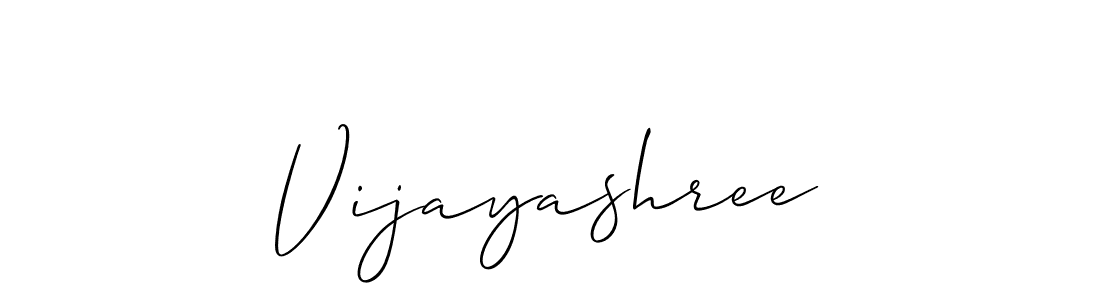 Vijayashree stylish signature style. Best Handwritten Sign (Allison_Script) for my name. Handwritten Signature Collection Ideas for my name Vijayashree. Vijayashree signature style 2 images and pictures png