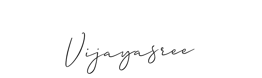 Make a beautiful signature design for name Vijayasree. With this signature (Allison_Script) style, you can create a handwritten signature for free. Vijayasree signature style 2 images and pictures png
