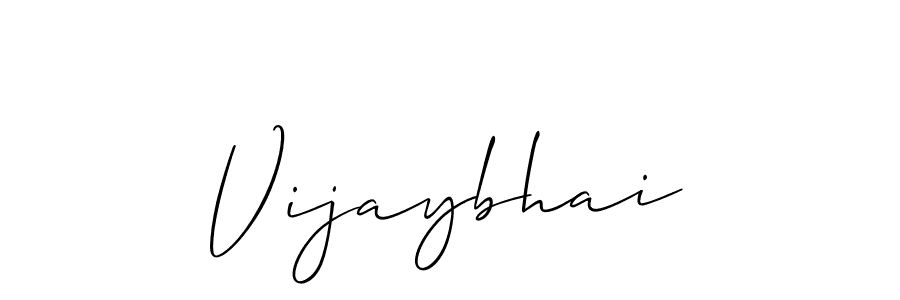 Use a signature maker to create a handwritten signature online. With this signature software, you can design (Allison_Script) your own signature for name Vijaybhai. Vijaybhai signature style 2 images and pictures png