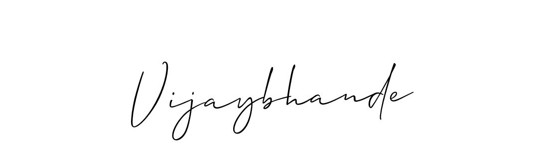if you are searching for the best signature style for your name Vijaybhande. so please give up your signature search. here we have designed multiple signature styles  using Allison_Script. Vijaybhande signature style 2 images and pictures png