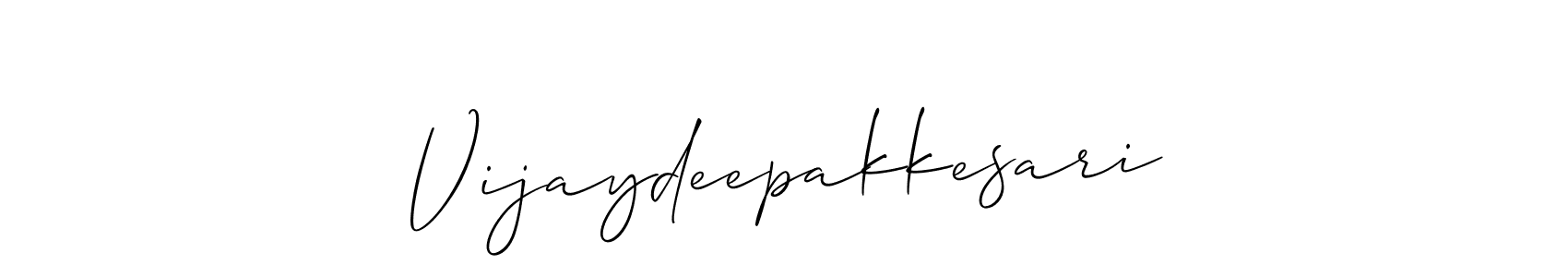 Make a short Vijaydeepakkesari signature style. Manage your documents anywhere anytime using Allison_Script. Create and add eSignatures, submit forms, share and send files easily. Vijaydeepakkesari signature style 2 images and pictures png