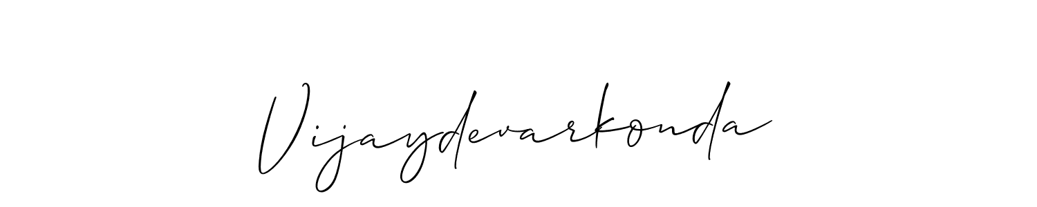 Also we have Vijaydevarkonda name is the best signature style. Create professional handwritten signature collection using Allison_Script autograph style. Vijaydevarkonda signature style 2 images and pictures png