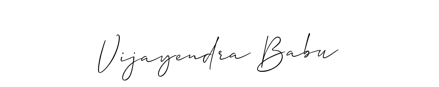 How to make Vijayendra Babu signature? Allison_Script is a professional autograph style. Create handwritten signature for Vijayendra Babu name. Vijayendra Babu signature style 2 images and pictures png