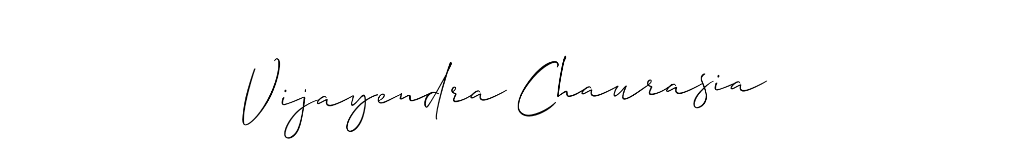 Make a beautiful signature design for name Vijayendra Chaurasia. With this signature (Allison_Script) style, you can create a handwritten signature for free. Vijayendra Chaurasia signature style 2 images and pictures png