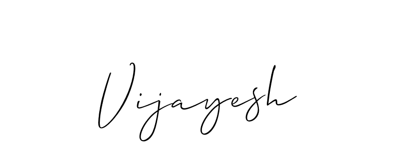 Also we have Vijayesh name is the best signature style. Create professional handwritten signature collection using Allison_Script autograph style. Vijayesh signature style 2 images and pictures png