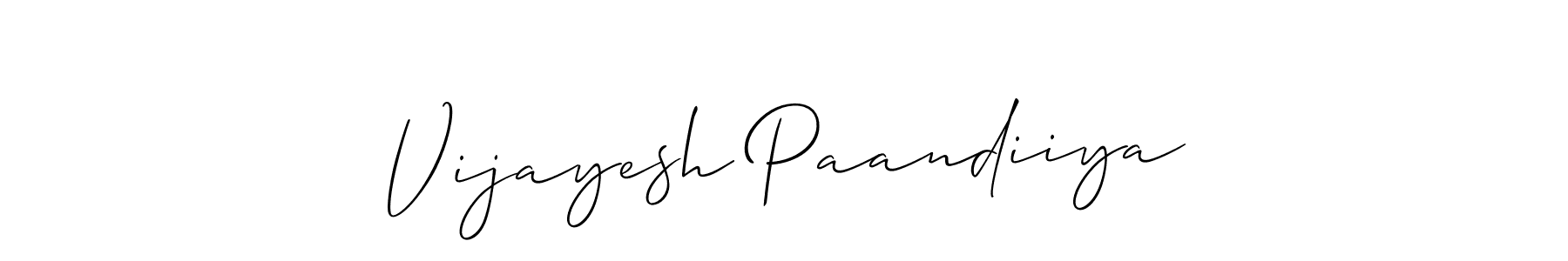 Make a beautiful signature design for name Vijayesh Paandiiya. With this signature (Allison_Script) style, you can create a handwritten signature for free. Vijayesh Paandiiya signature style 2 images and pictures png