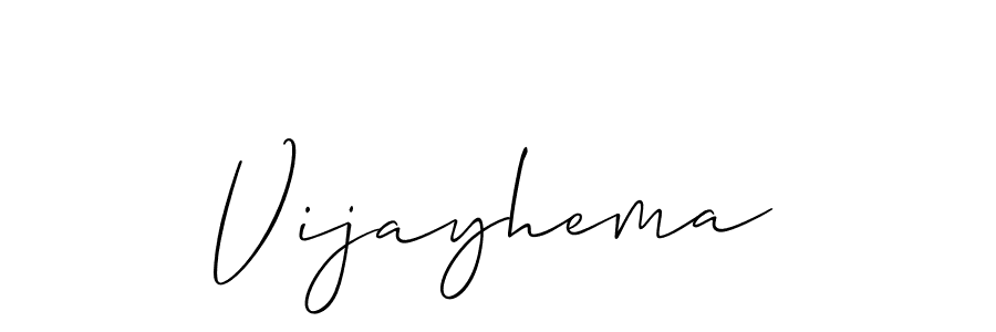 Design your own signature with our free online signature maker. With this signature software, you can create a handwritten (Allison_Script) signature for name Vijayhema. Vijayhema signature style 2 images and pictures png