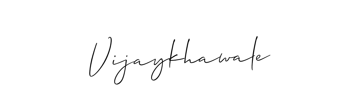 Also we have Vijaykhawale name is the best signature style. Create professional handwritten signature collection using Allison_Script autograph style. Vijaykhawale signature style 2 images and pictures png