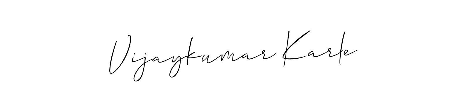 It looks lik you need a new signature style for name Vijaykumar Karle. Design unique handwritten (Allison_Script) signature with our free signature maker in just a few clicks. Vijaykumar Karle signature style 2 images and pictures png