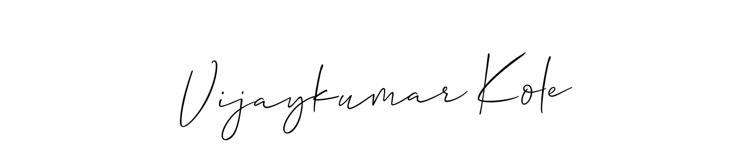 Make a beautiful signature design for name Vijaykumar Kole. Use this online signature maker to create a handwritten signature for free. Vijaykumar Kole signature style 2 images and pictures png