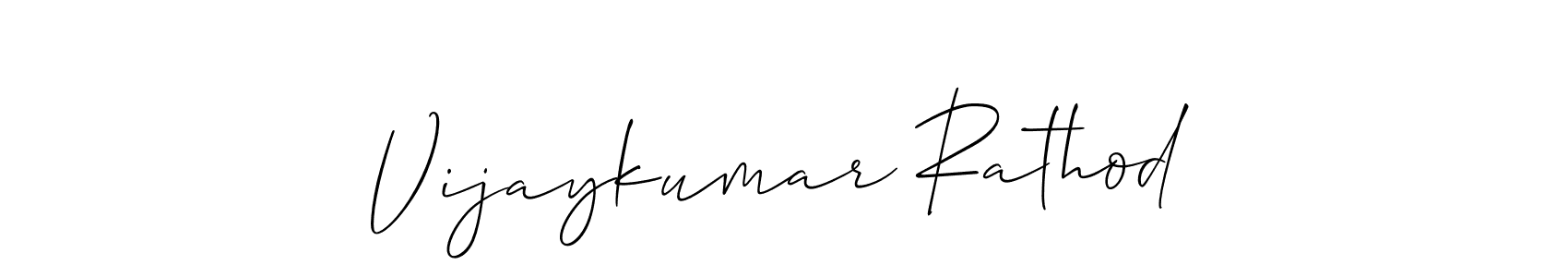 Make a beautiful signature design for name Vijaykumar Rathod. With this signature (Allison_Script) style, you can create a handwritten signature for free. Vijaykumar Rathod signature style 2 images and pictures png