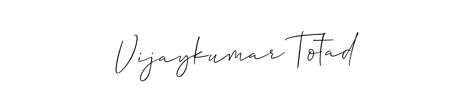 How to make Vijaykumar Totad signature? Allison_Script is a professional autograph style. Create handwritten signature for Vijaykumar Totad name. Vijaykumar Totad signature style 2 images and pictures png